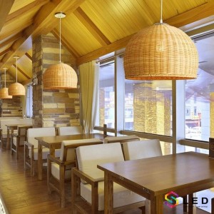 Đèn mây tre hình bán nguyệt size nhỏ thumb