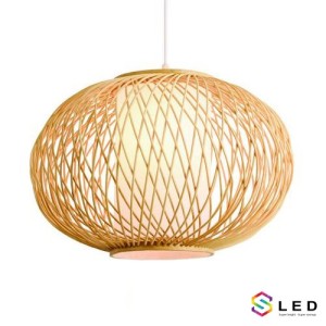 Đèn lồng mây tre dáng tròn lòng vải size lớn 
                class=