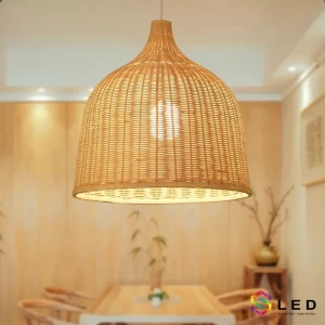Đèn mây tre hình cổ chai size vừa thumb