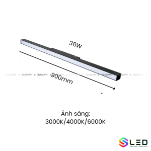 Đèn ray nam châm tán quang 36w