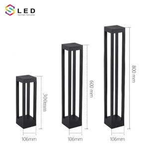 Đèn trụ sân vườn vuông đế mỏng 400mm 220v thumb