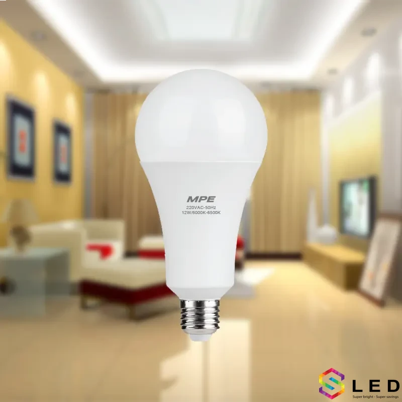 Đèn Led Bulb 12W MPE ánh sáng vàng