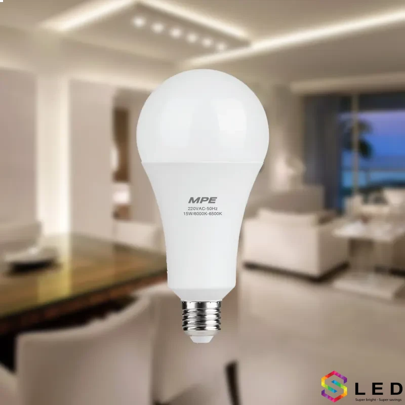 Đèn Led Bulb 15W MPE ánh sáng vàng