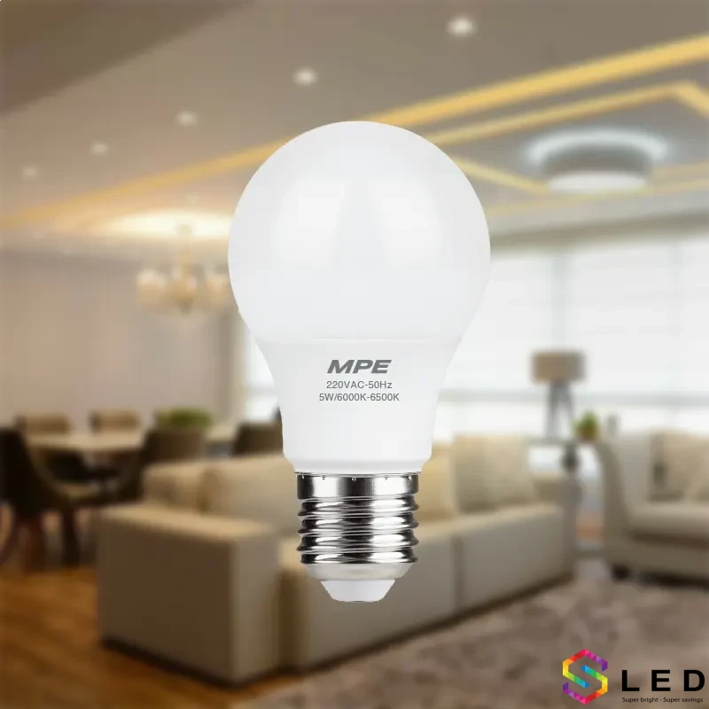 Đèn Led Bulb 5W MPE ánh sáng vàng