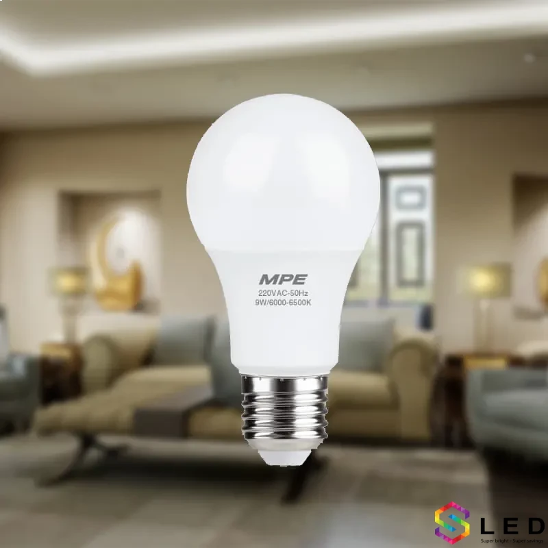 Đèn Led Bulb 9W MPE ánh sáng vàng