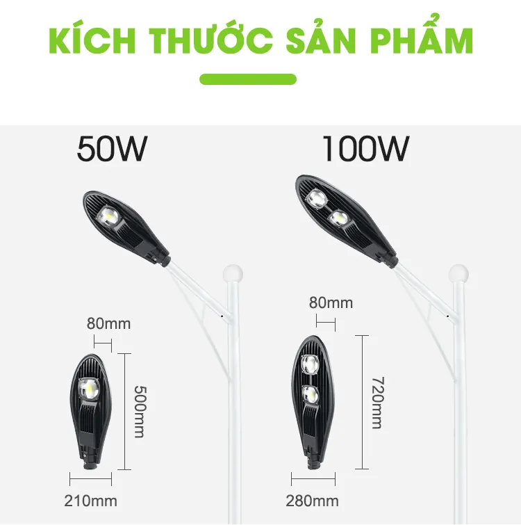 kich thuoc den duong chiec la 50w 100w 150w