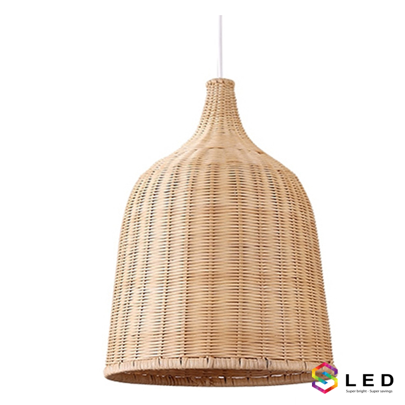 Đèn mây tre hình cổ chai size nhỏ