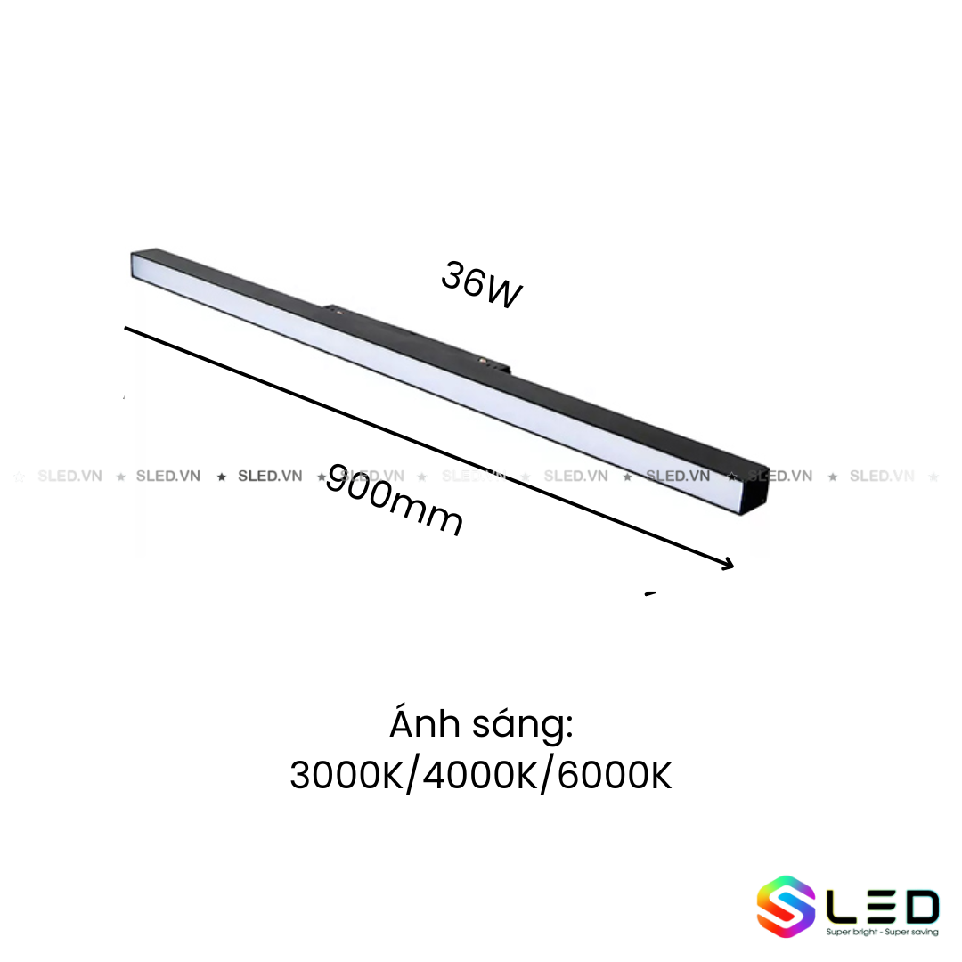 Đèn ray nam châm tán quang 36w
