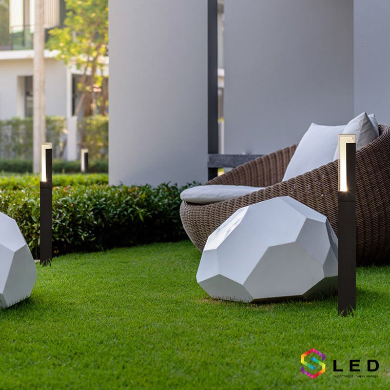 Đèn trụ sân vườn pha lê 800mm 220v