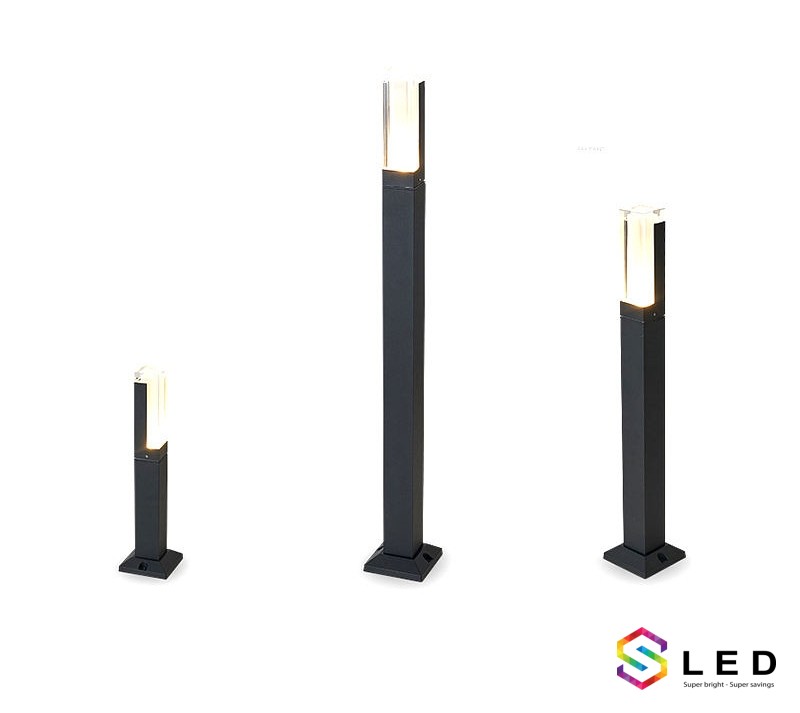 Đèn trụ sân vườn pha lê 800mm 220v
