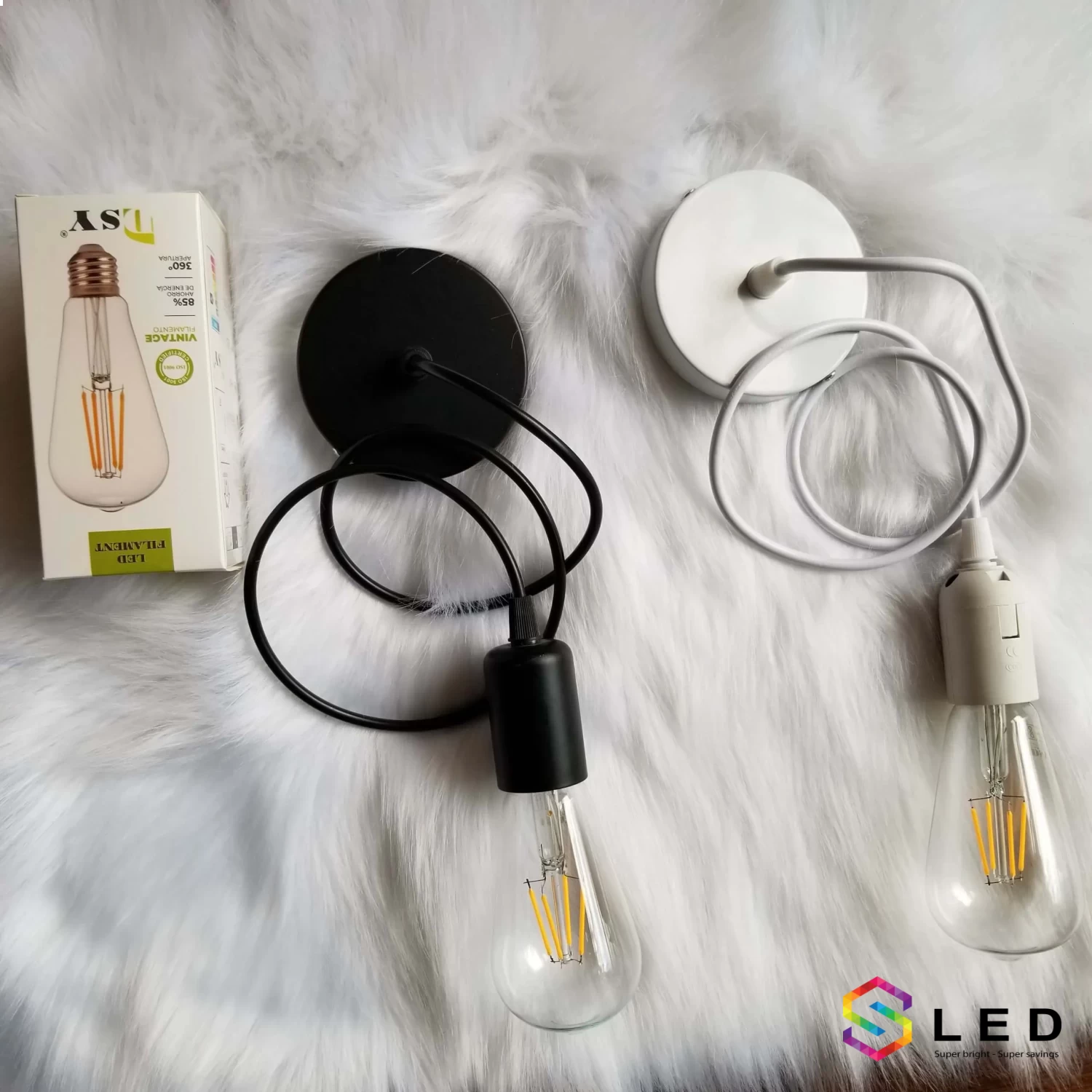Combo bộ dây đui bóng đèn Edison thả trần